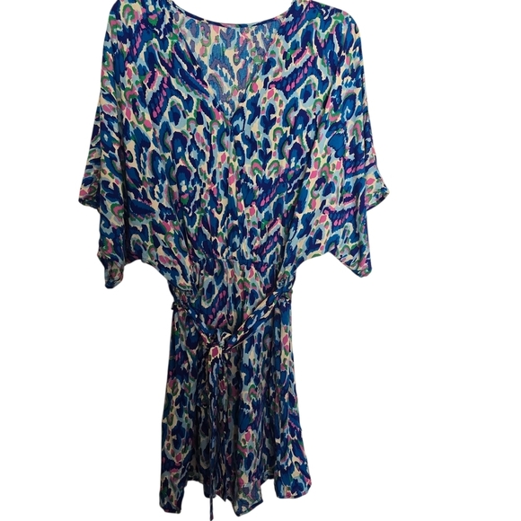 Cupshe Other - NWT Cupshe AbstractcVibrant Blue Green Pink Shorts Romper